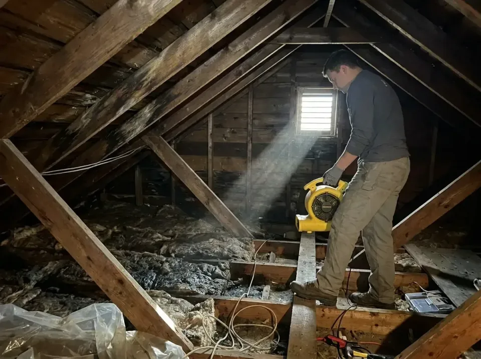 attic-water-damage-drying-proc-007 — frequently asked questions, Emergency Water Extraction & 24/7 Flood Response in Clifton…